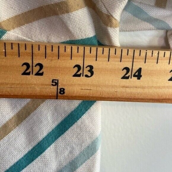 Lane Bryant Button Down 3/4 Sleeves Shirt Size 22/24 Stripes Cream Stretch - Picture 5 of 6